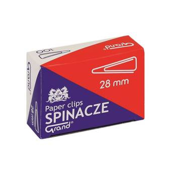 Spinacz biurowy 28mm trójkątny Grand