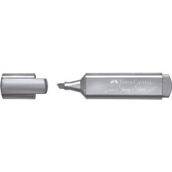 Zakreślacz metaliczny Faber Castell Textliner 1546  srebrny