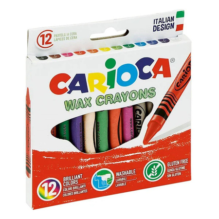 Kredki świecowe 12 kolorów Carioca