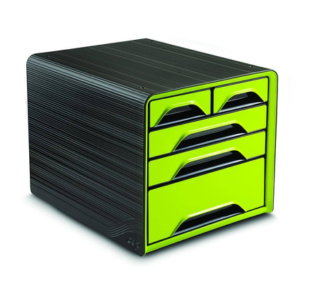 Zestaw 5 szufladek Cep Smoove czarny zielony