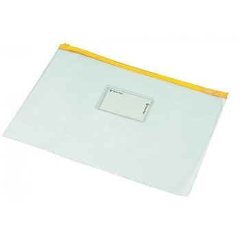 Teczka kopertowa z suwakiem A4  żółty