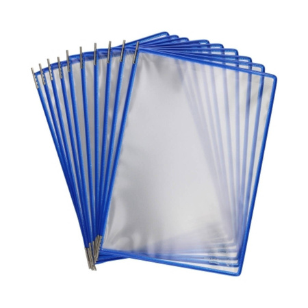 Panele prezentacyjne Tarifold otwierane od góry - 10 sztuk niebieski