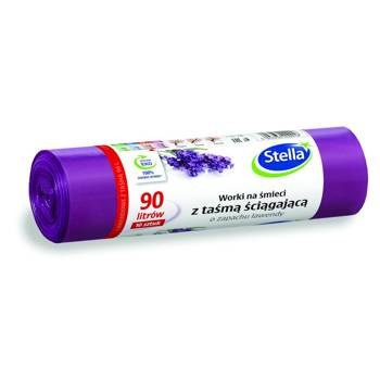 Worki na śmieci Stella lawendowe 90l LDPE