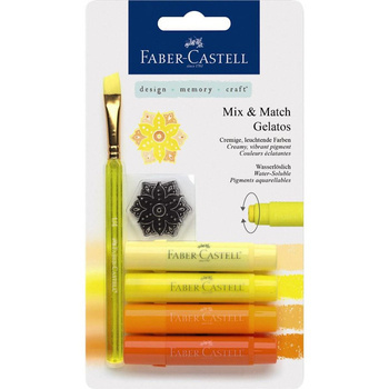 Kredki akwarelowe Faber Castell Gelatos 4 sztuki żółte