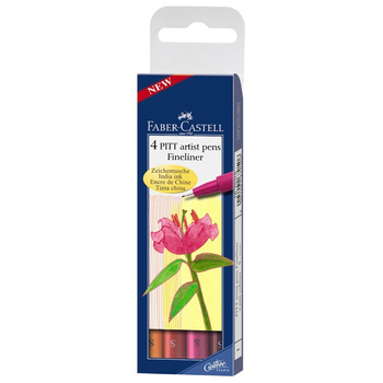 Pisaki Faber Castell Pitt Artist Pen Fineliner S 4 kolory