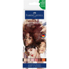 Pisak akwarelowy Faber Castell Goldfaber Aqua zestaw portrait 6 sztuk