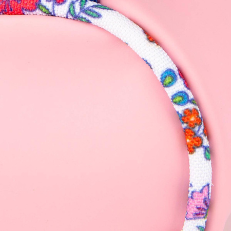 Piórnik tuba Oxford Floral jasno różowy