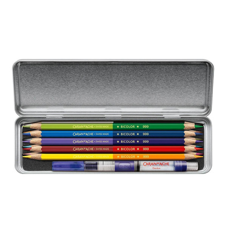 Kredki akwarelowe Caran d`Ache Prismalo Bicolor dwustronne 10/20 kolorów