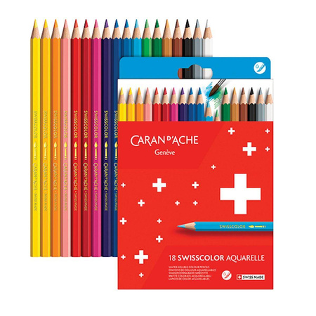 Kredki akwarelowe Caran d`Ache Swisscolor 18 kolorów