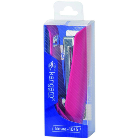 Zszywacz biurowy Kangaro 10/S (15 kartek) różowy