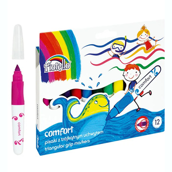 Pisaki Fiorello Comfort trójkątne 12 kolorów