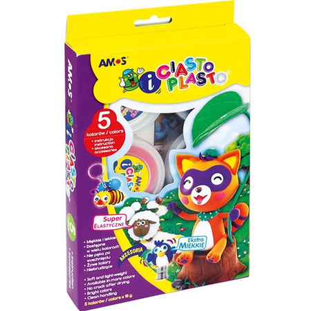 Masa plastyczna Ciasto Plasto Amos 5 kolorów