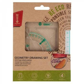 Zestaw kreślarski Eko Memobe z linijką 16 cm Pratel