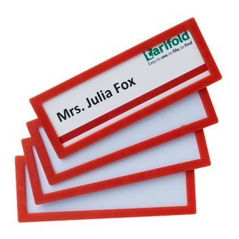 Ramka magnetyczna Tarifold naścienna 120x45mm zestaw 4 sztuki czerwony