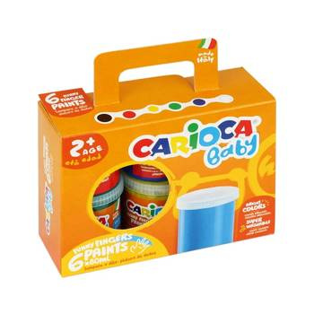 Farba tempera do malowania palcami Carioca 80ml 6 kolorów