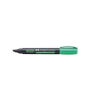 Marker permanentny Faber Castell 54 końcówka ścięta zielony