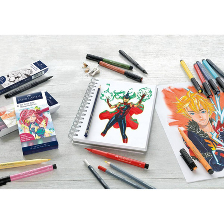 Zestaw pisaków Pitt Artist Pen Manga Kaoiro Faber Castell