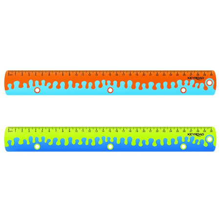 Linijka szkolna 30 cm z uchwytem Coral Keyroad