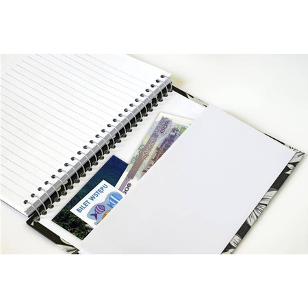 Kołonotatnik A5 100 kartek linia z gumką Mintra Batique