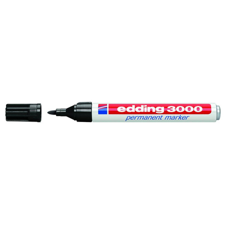 Marker permanentny Edding 3000 końcówka okrągła czarny