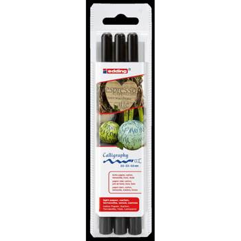 Pisak Edding do kaligrafii zestaw 3 sztuki czarny