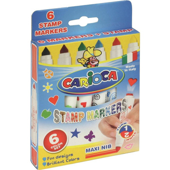 Pisaki stemple 6 kolorów Carioca