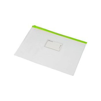 Teczka kopertowa z suwakiem A4  zielony