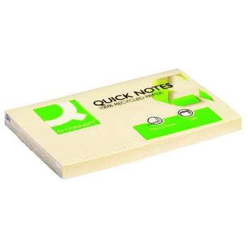 Karteczki samoprzylepne Q-Connect 100% recykling 100 kartek 127x76mm