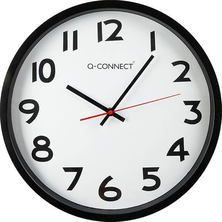 Zegar ścienny Q-Connect Wels 34 cm czarny