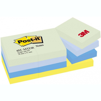 Karteczki samoprzylepne 51x38mm Post-it 3M paleta marzycielska 653MTDR
