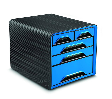 Zestaw 5 szufladek Cep Smoove czarny niebieski