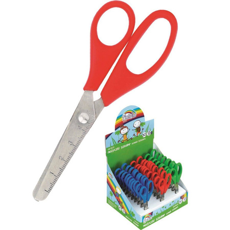 Nożyczki szkolne Grand GR-1502 13cm z linijką