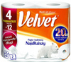 Papier toaletowy Velvet najdłuższy 2 warstwowy biały 4 sztuki