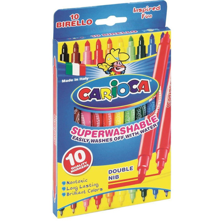 Pisaki Birello dwustronne 10 kolorów Carioca