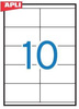 Etykiety samoprzylepne Apli uniwersalne białe 105x57mm