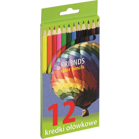 Kredki ołówkowe Grand 12 kolorów Jumbo