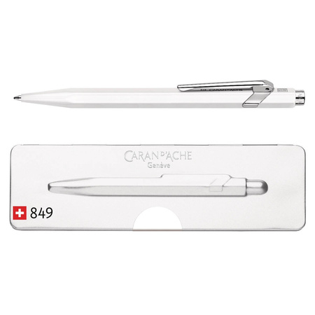 Długopis automatyczny Caran d`Ache 849 Pop Line Fluo M w pudełku biały