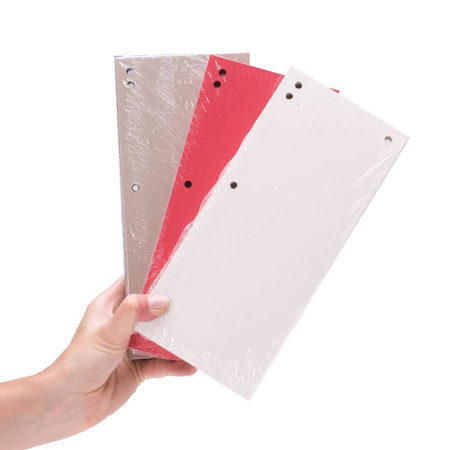 Przekładki do segregatora 1/3 A4 kolorowe kartonowe Donau szary