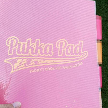 Kołozeszyt A4 w kratkę 200 stron Pukka Pad Project Book Blush Coral