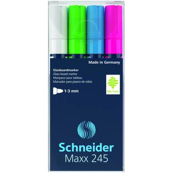 Marker do tablic szklanych Schneider Maxx 245B 4 kolory