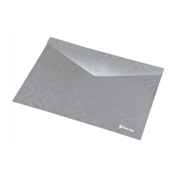 Teczka kopertowa na zatrzask Panta Plast Tai Chi A4 srebrny