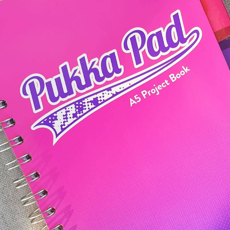 Kołozeszyt A5 w kratkę Pukka Pad Project Book Fusion różowy