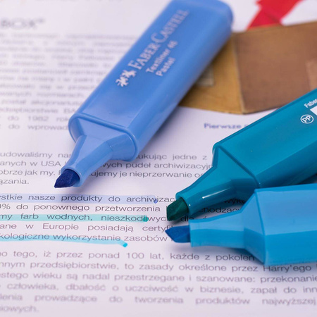 Zakreślacze pastelowe Faber Castell Textliner 1546 8 sztuk