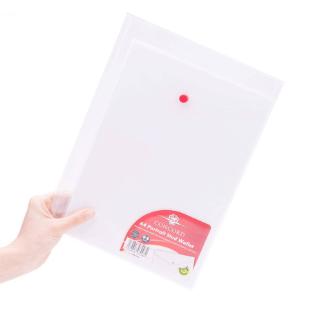 Teczka kopertowa A4 Strigo PP pionowa transparentna