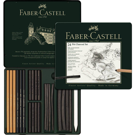 Zestaw węgli rysunkowych Pitt Faber Castell 24 elementy