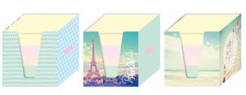 Kolorowe karteczki biurowe 90x90mm nieklejone w pudełku Interdruk