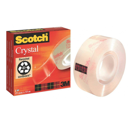 Taśma klejąca biurowa Scotch Crystal krystaliczna 19mm x 33m