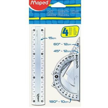 Zestaw geometryczny 4 elementy 15 cm Maped