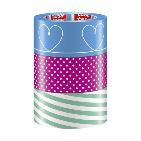 Taśma pakowa Tesa Cichoodwijalna 25m x 50mm kolorowa