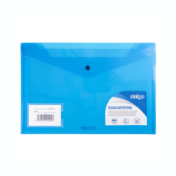 Teczka kopertowa Strigo A4+ 240x360mm PP pozioma niebieski